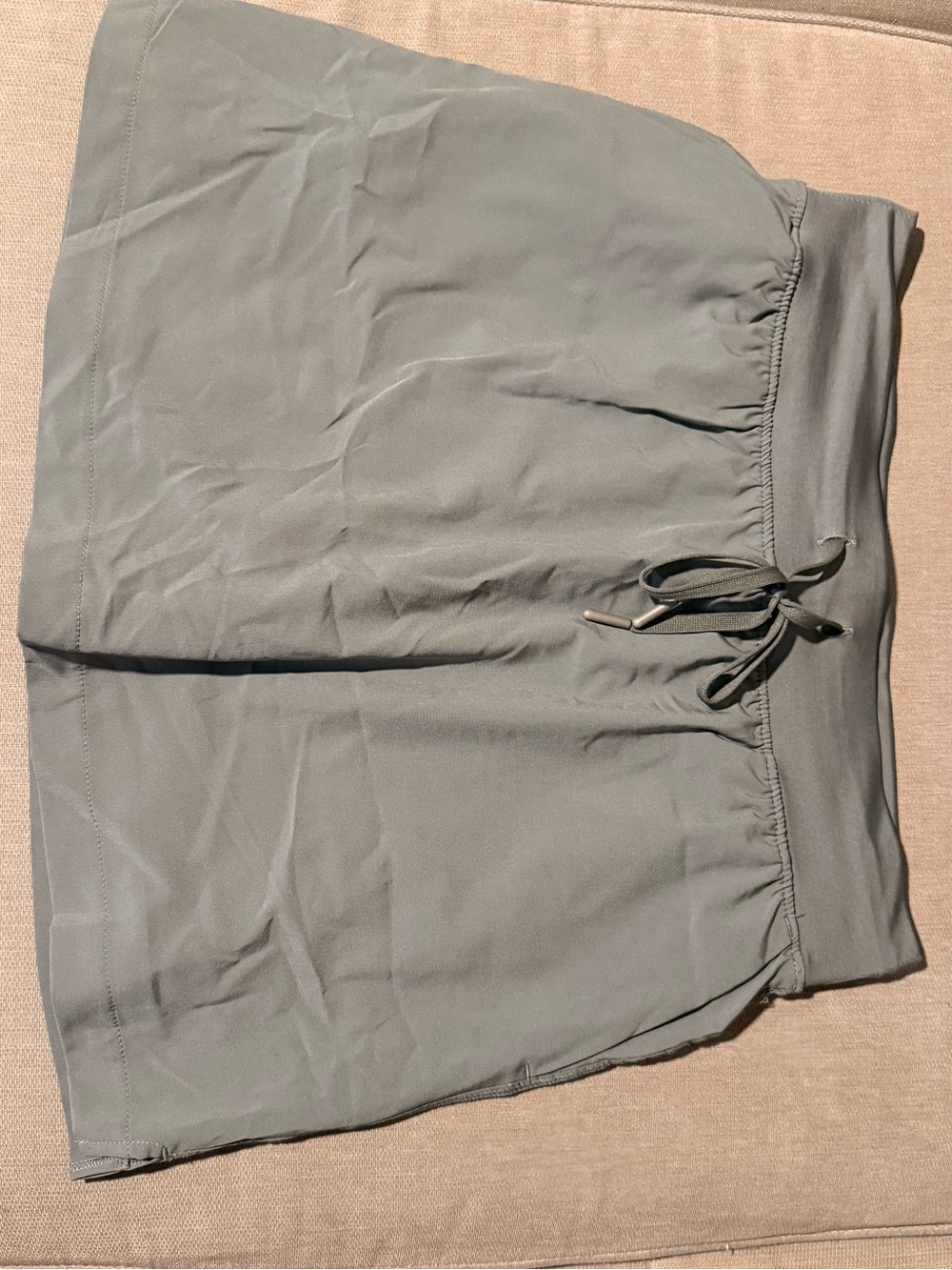 90 Degree By Reflex Olive Green Drawstring Mini Skort